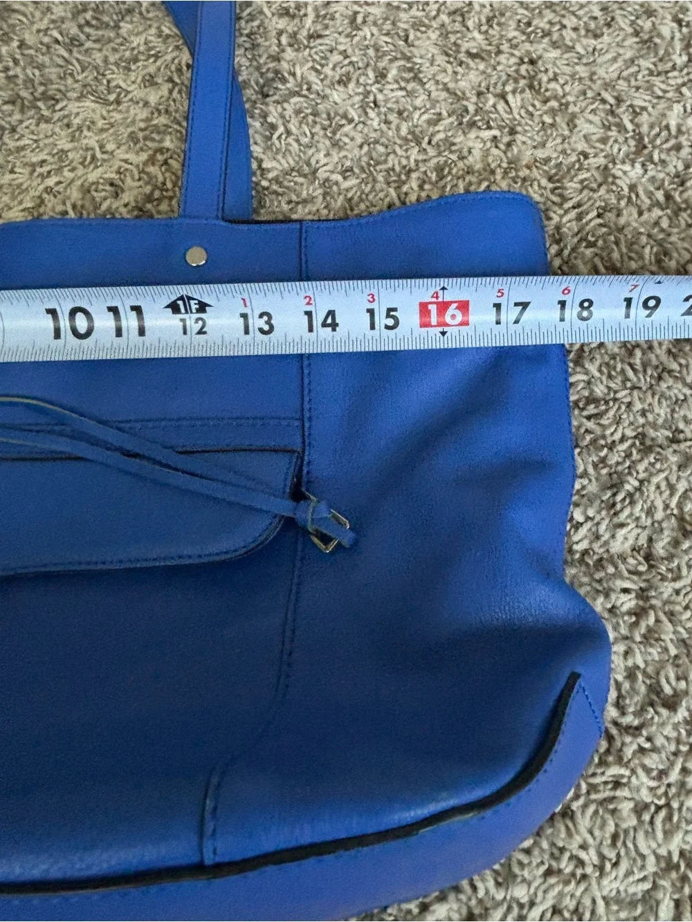 Cardinal blue Leather Tote Bag women  - Classic Rebecca Minkoff large  mint